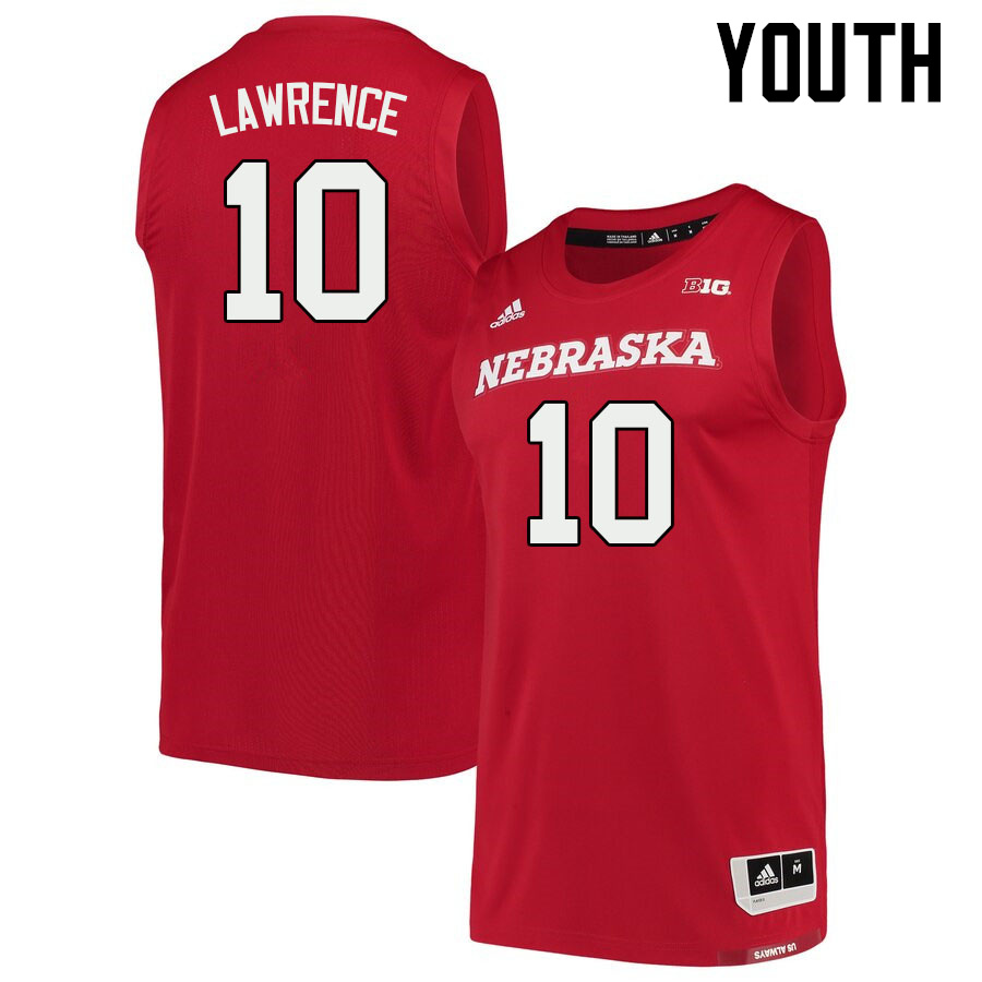 Youth #10 Jamarques Lawrence Nebraska Cornhuskers College Basketball Jerseys Sale-Scarlet